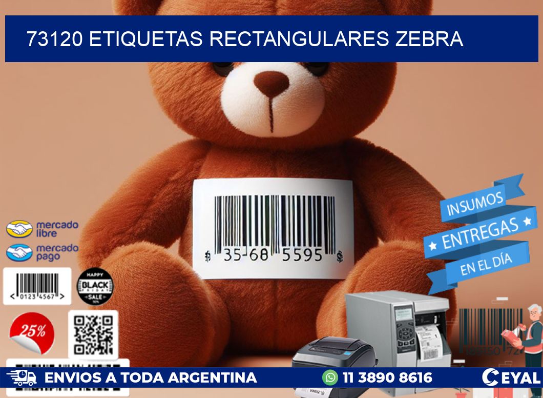73120 etiquetas rectangulares zebra