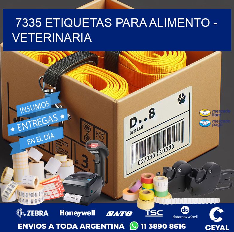 7335 ETIQUETAS PARA ALIMENTO - VETERINARIA