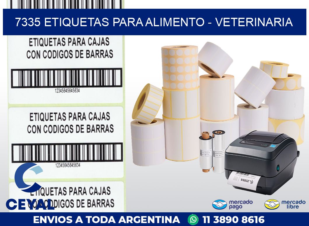 7335 ETIQUETAS PARA ALIMENTO - VETERINARIA