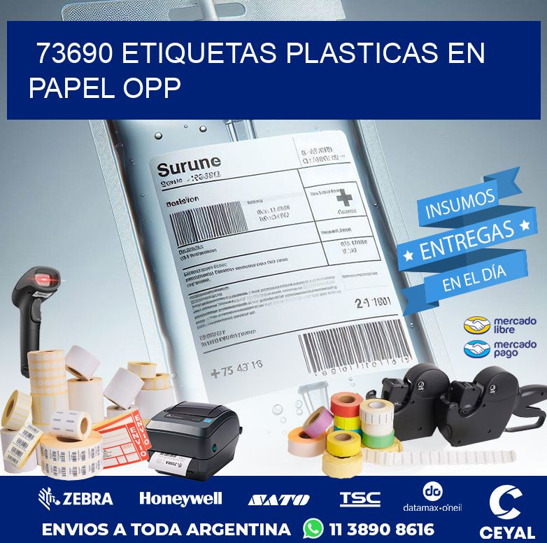 73690 ETIQUETAS PLASTICAS EN PAPEL OPP