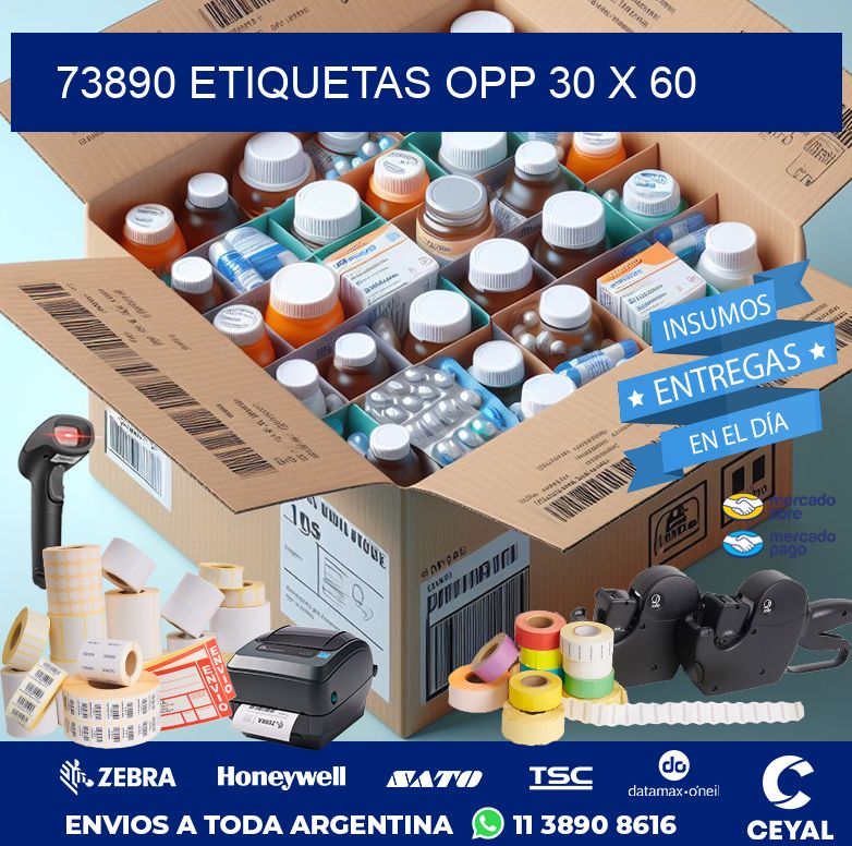 73890 ETIQUETAS OPP 30 X 60