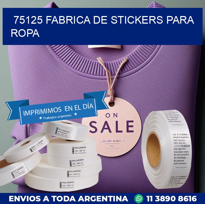 75125 FABRICA DE STICKERS PARA ROPA