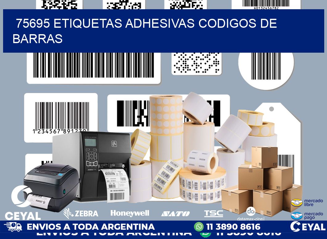75695 ETIQUETAS ADHESIVAS CODIGOS DE BARRAS