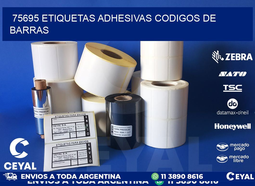 75695 ETIQUETAS ADHESIVAS CODIGOS DE BARRAS