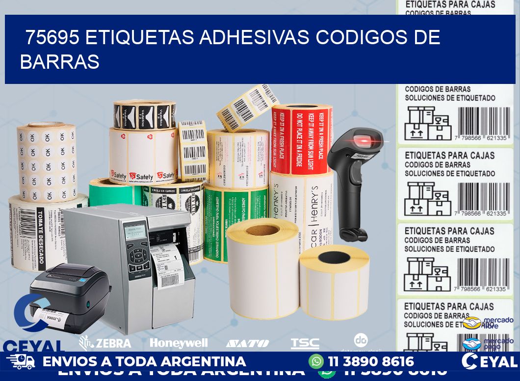 75695 ETIQUETAS ADHESIVAS CODIGOS DE BARRAS
