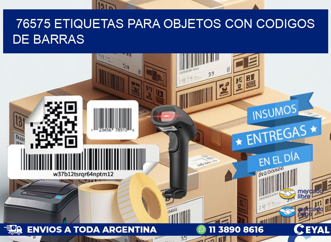 76575 etiquetas para objetos con codigos de barras