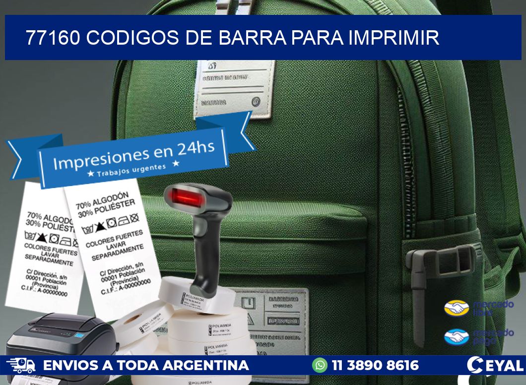 77160 codigos de barra para imprimir