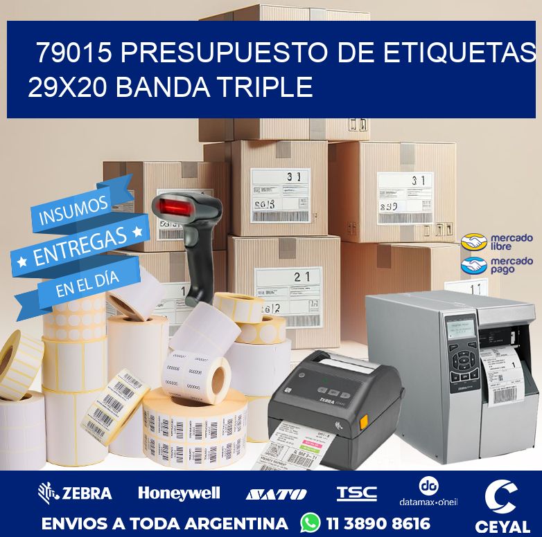 79015 PRESUPUESTO DE ETIQUETAS 29X20 BANDA TRIPLE