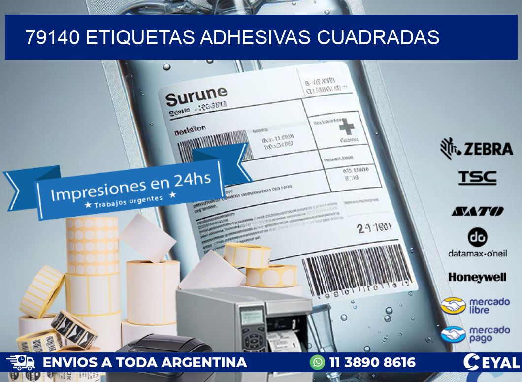 79140 etiquetas adhesivas cuadradas