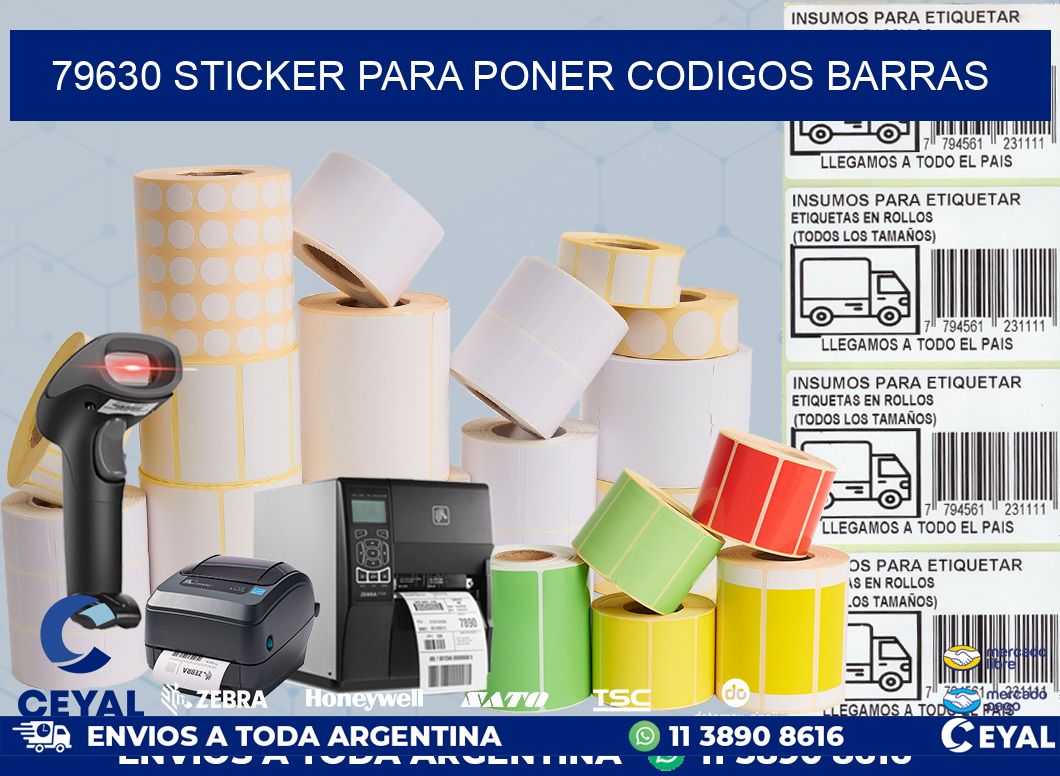 79630 STICKER PARA PONER CODIGOS BARRAS