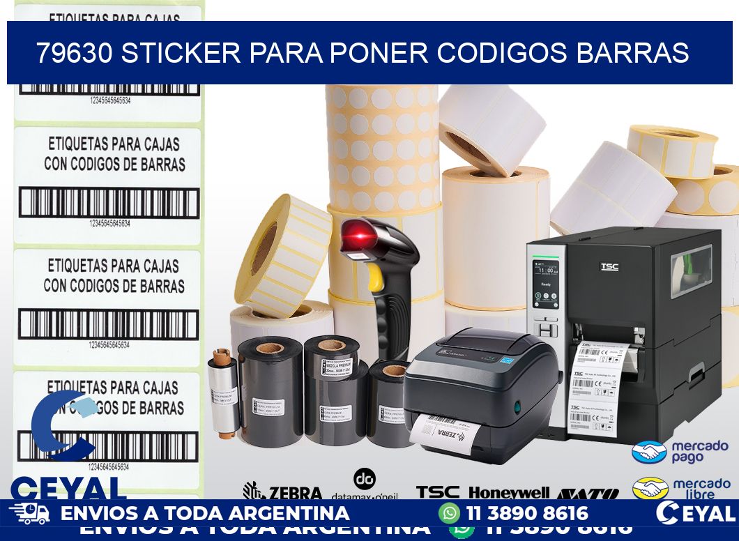 79630 STICKER PARA PONER CODIGOS BARRAS