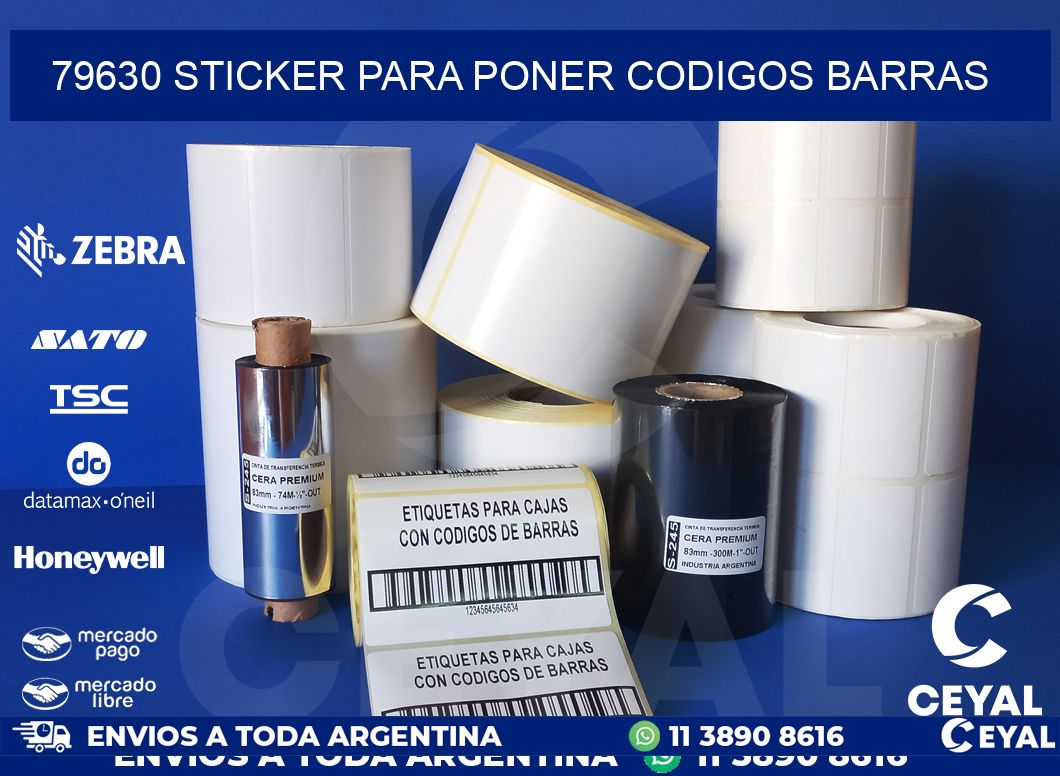 79630 STICKER PARA PONER CODIGOS BARRAS