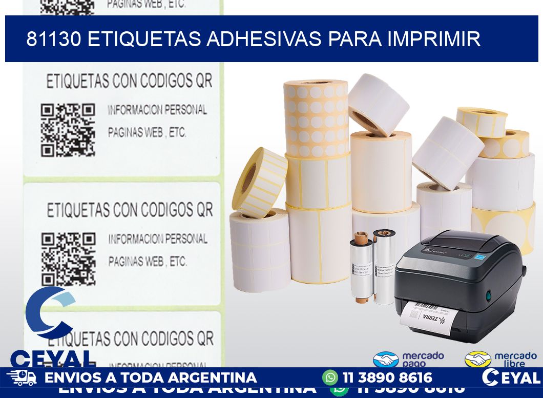 81130 etiquetas adhesivas para imprimir
