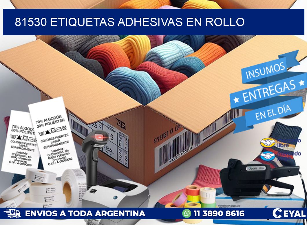 81530 Etiquetas adhesivas en rollo