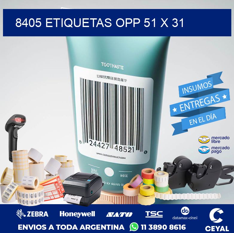 8405 ETIQUETAS OPP 51 X 31