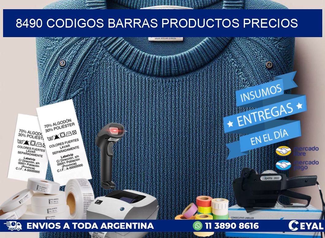 8490 CODIGOS BARRAS PRODUCTOS PRECIOS