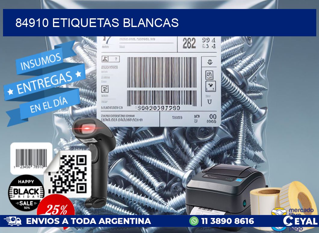 84910 ETIQUETAS BLANCAS