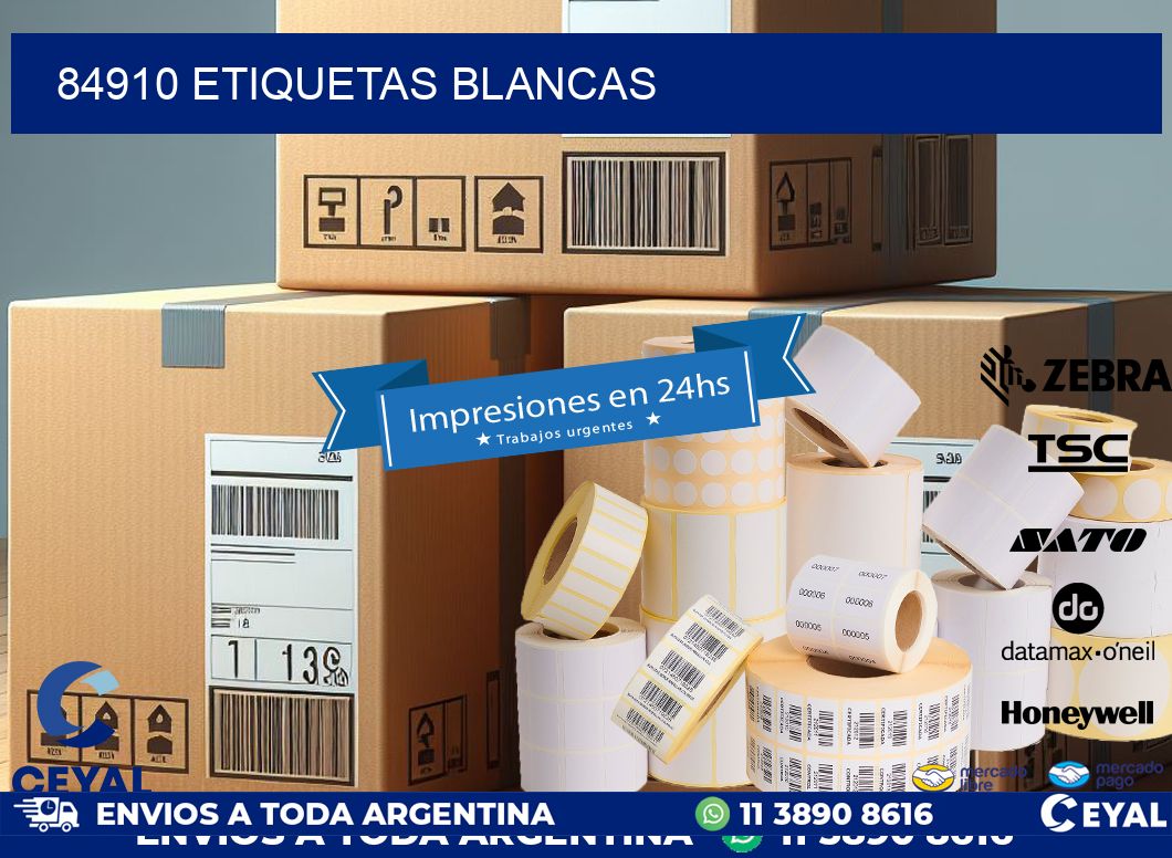 84910 ETIQUETAS BLANCAS