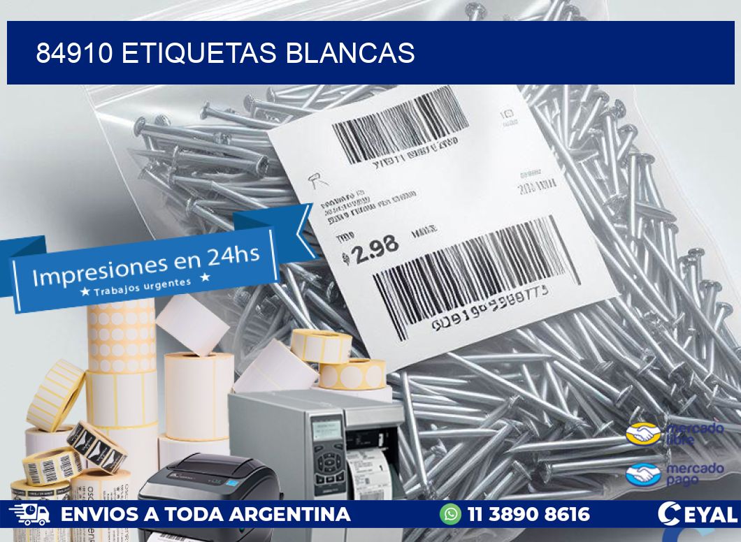 84910 ETIQUETAS BLANCAS