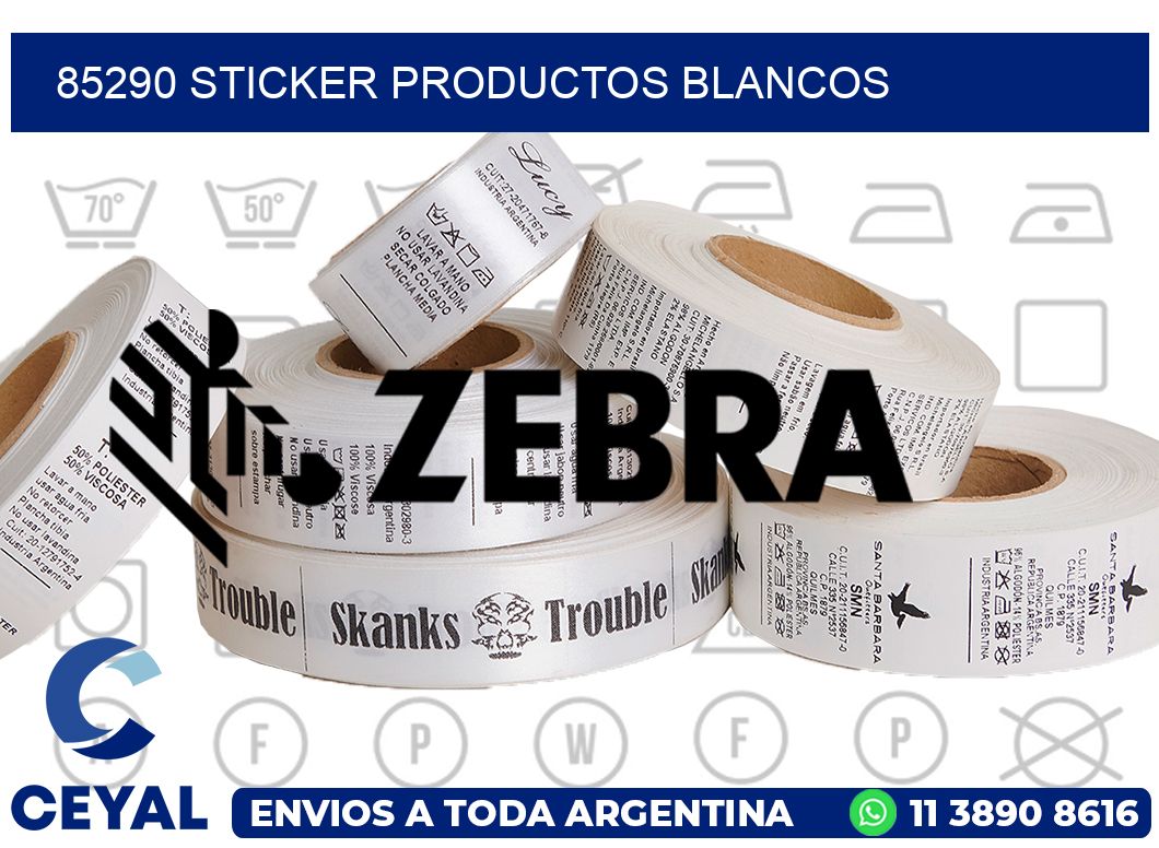 85290 STICKER PRODUCTOS BLANCOS