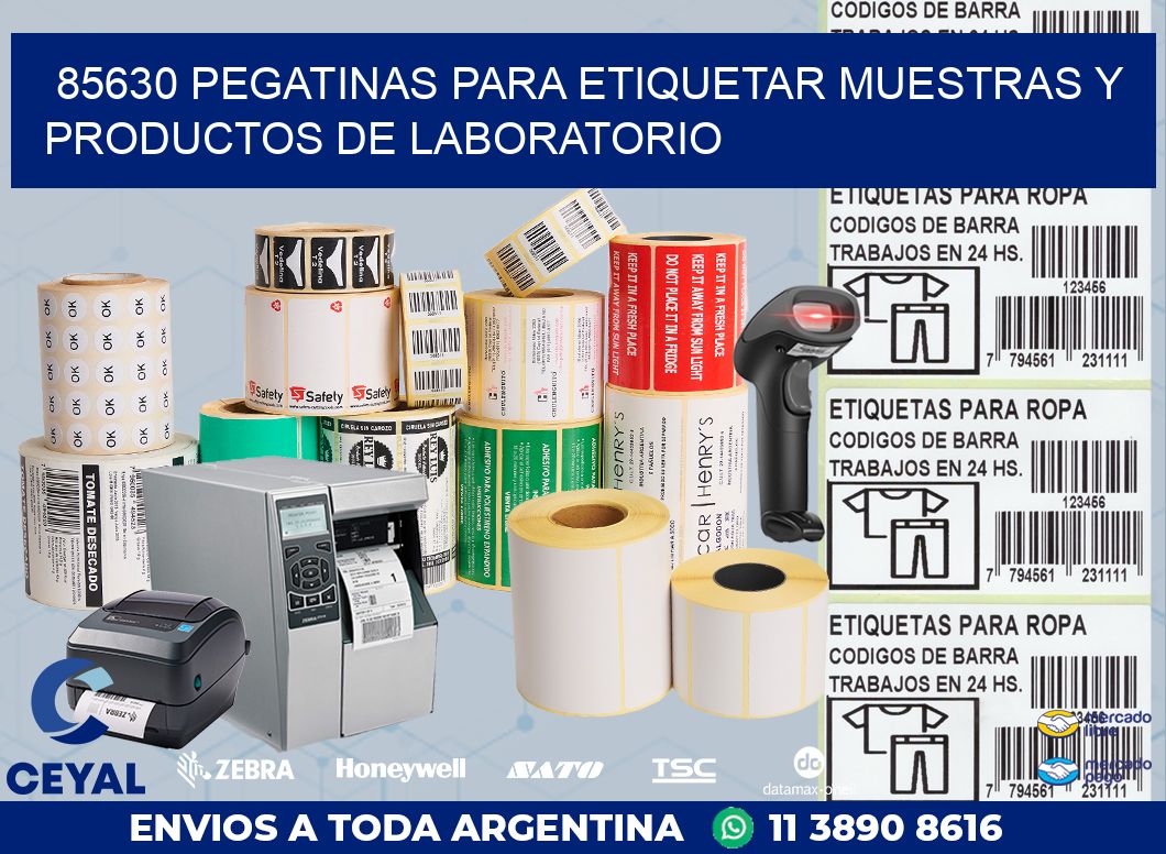 85630 PEGATINAS PARA ETIQUETAR MUESTRAS Y PRODUCTOS DE LABORATORIO