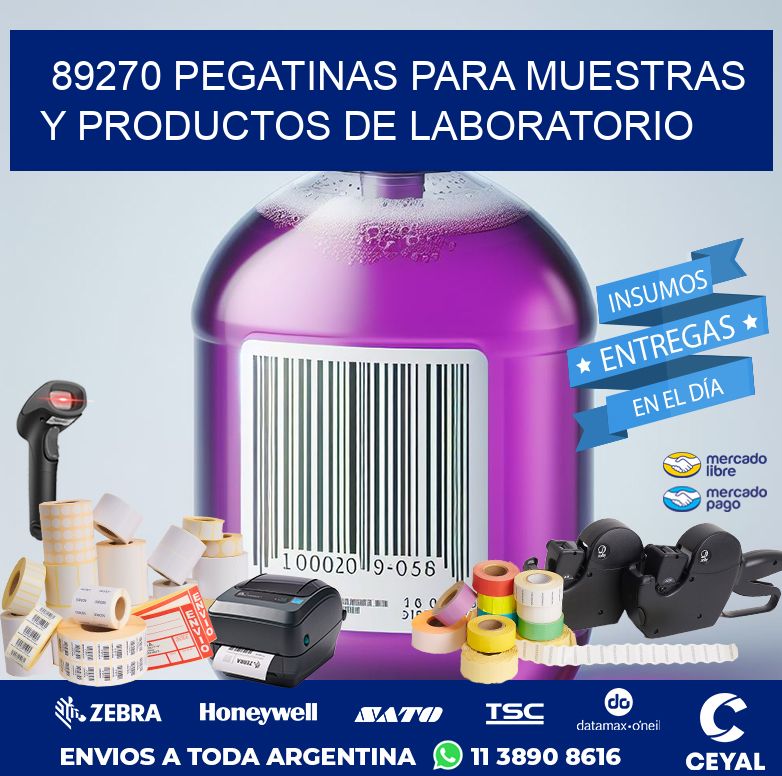 89270 PEGATINAS PARA MUESTRAS Y PRODUCTOS DE LABORATORIO