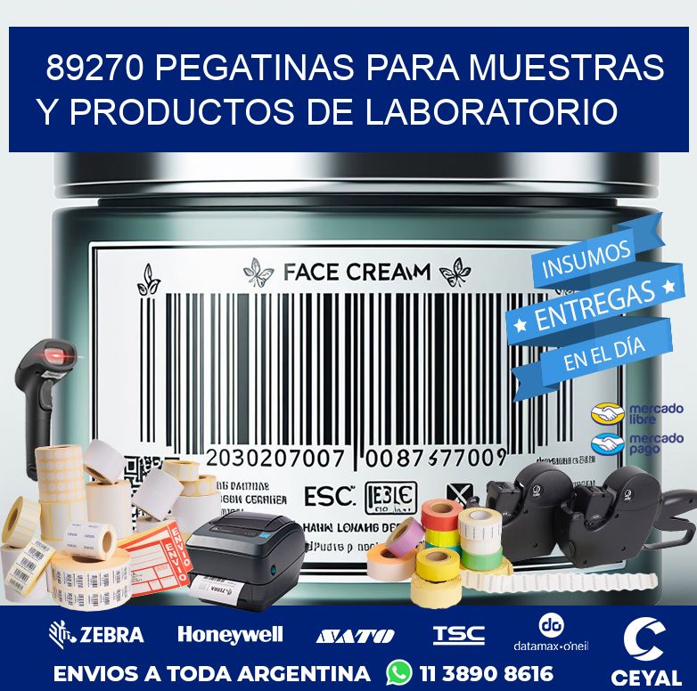89270 PEGATINAS PARA MUESTRAS Y PRODUCTOS DE LABORATORIO