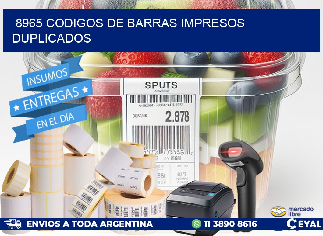 8965 Codigos de barras impresos duplicados