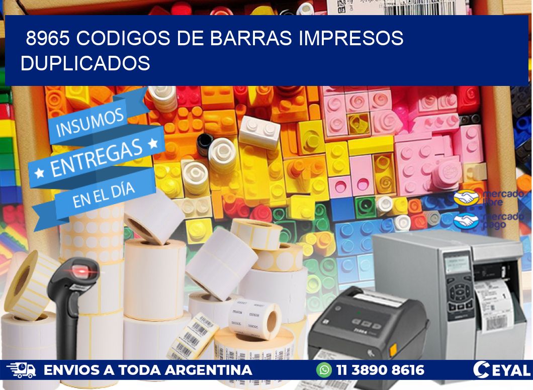 8965 Codigos de barras impresos duplicados