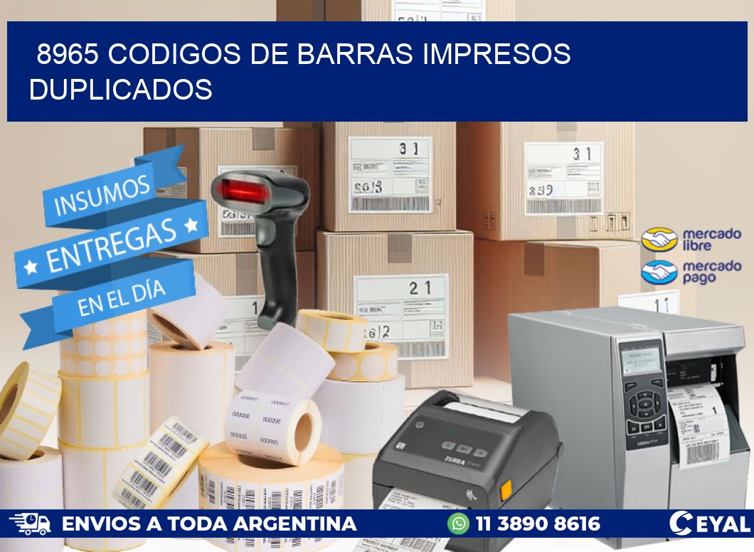 8965 Codigos de barras impresos duplicados