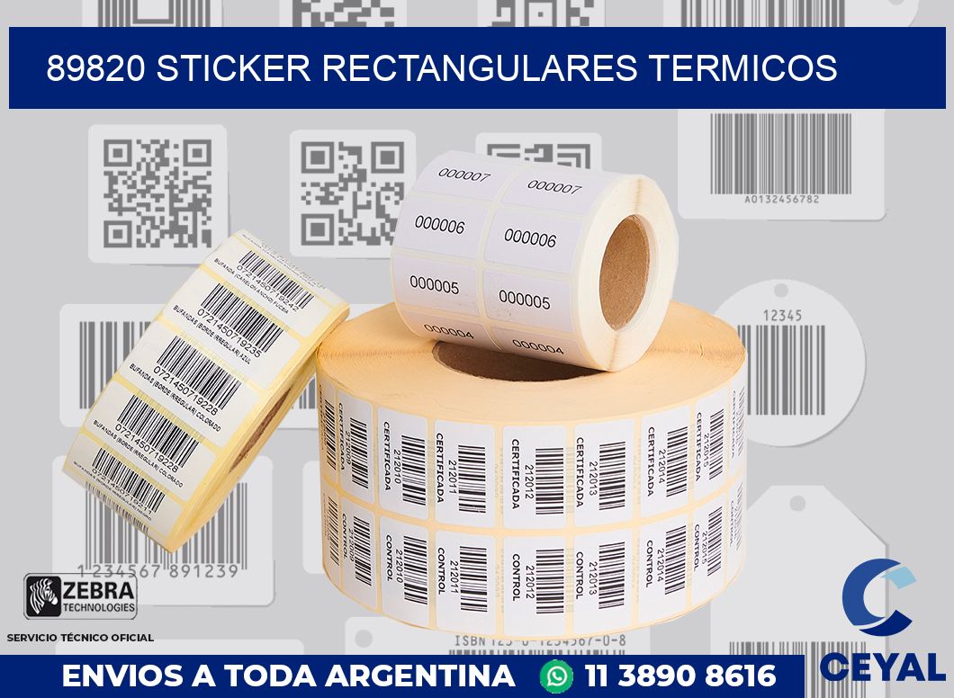 89820 Sticker rectangulares termicos