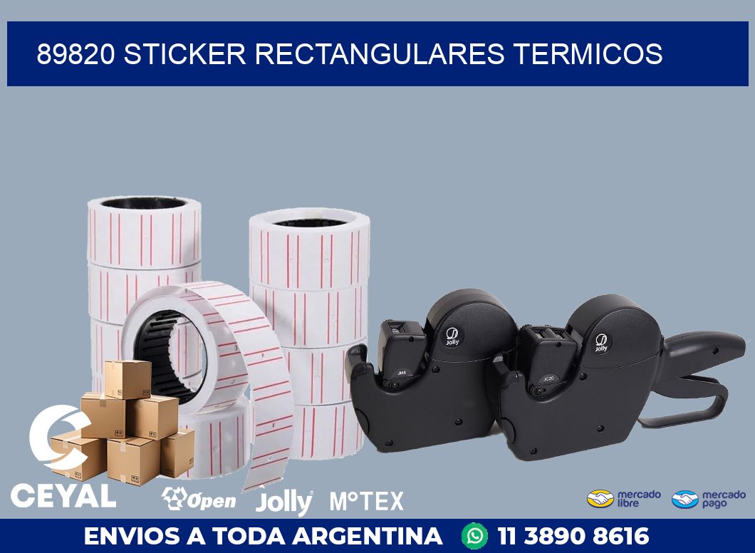 89820 Sticker rectangulares termicos