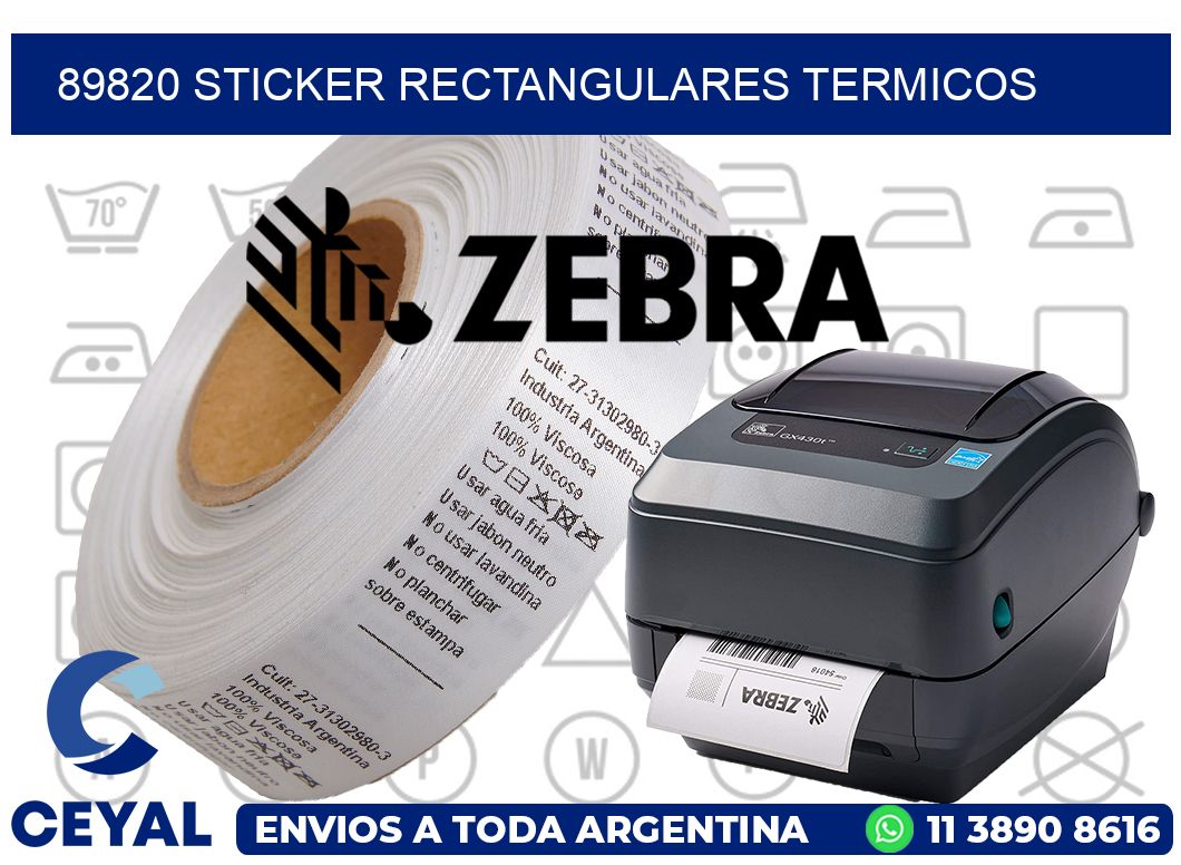 89820 Sticker rectangulares termicos