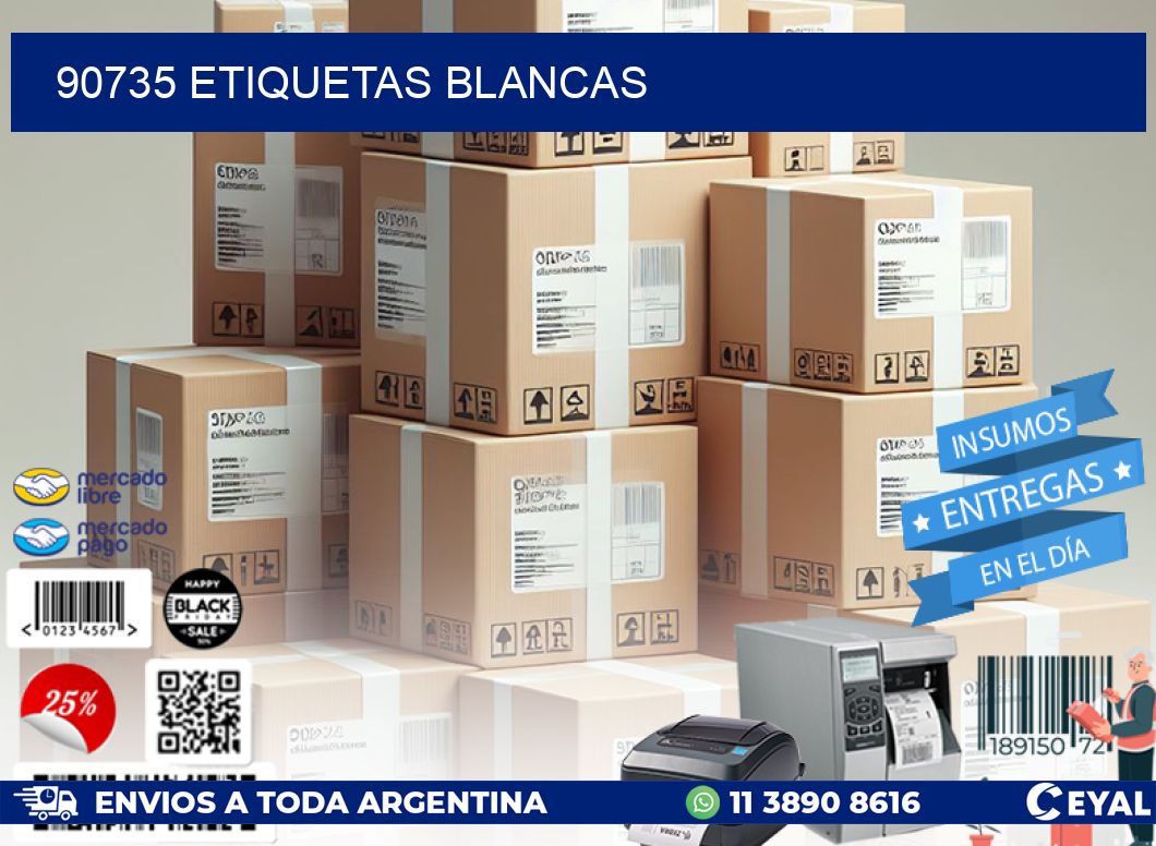 90735 ETIQUETAS BLANCAS