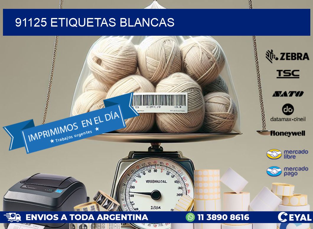 91125 ETIQUETAS BLANCAS