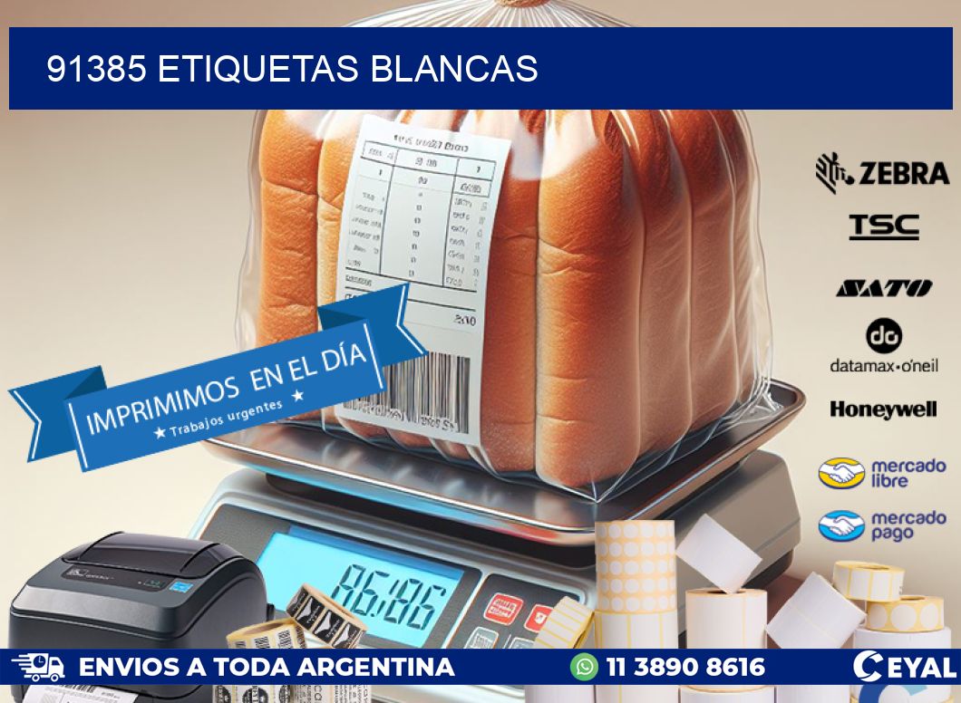 91385 ETIQUETAS BLANCAS