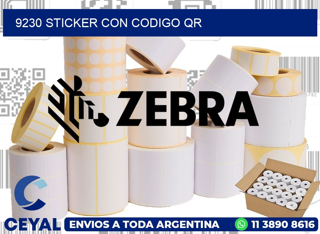9230 STICKER CON CODIGO QR