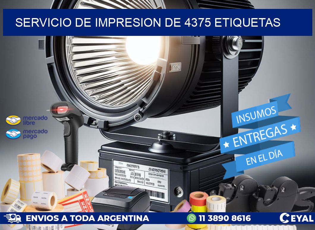 SERVICIO DE IMPRESION DE 4375 ETIQUETAS