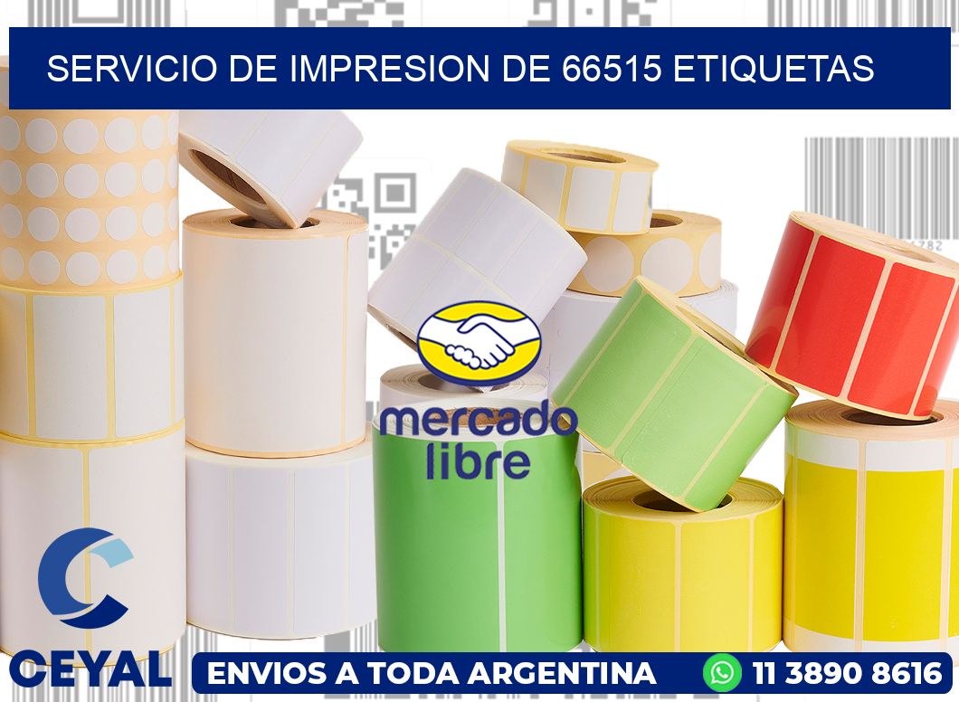SERVICIO DE IMPRESION DE 66515 ETIQUETAS