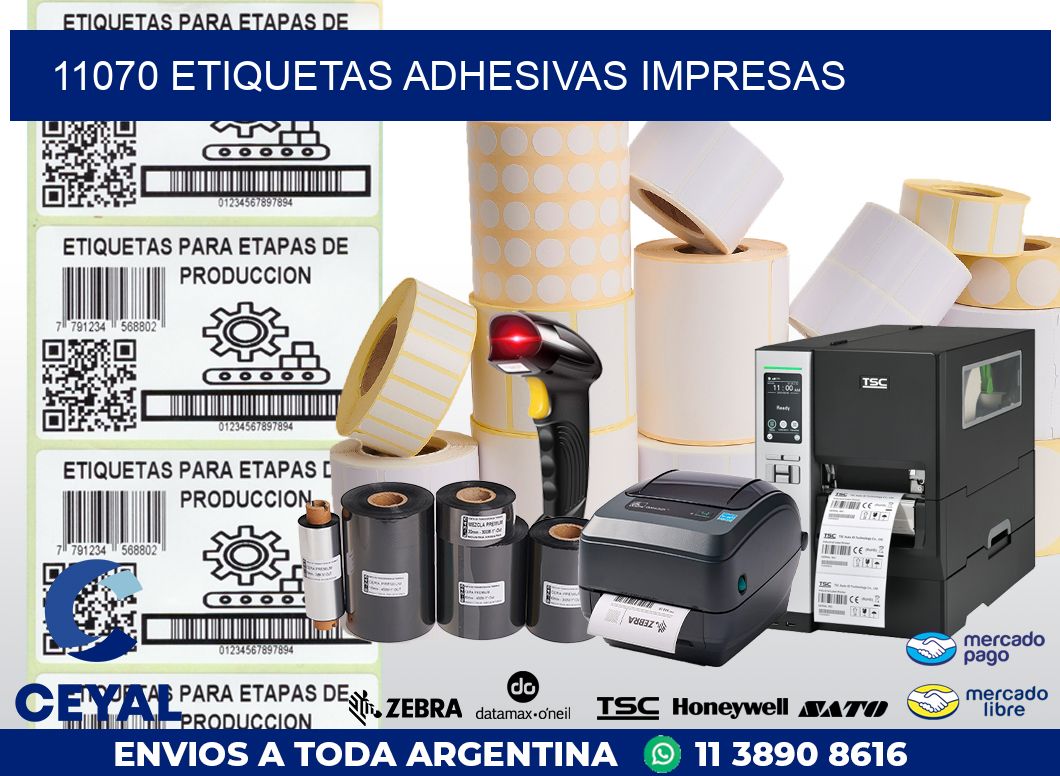 11070 ETIQUETAS ADHESIVAS IMPRESAS