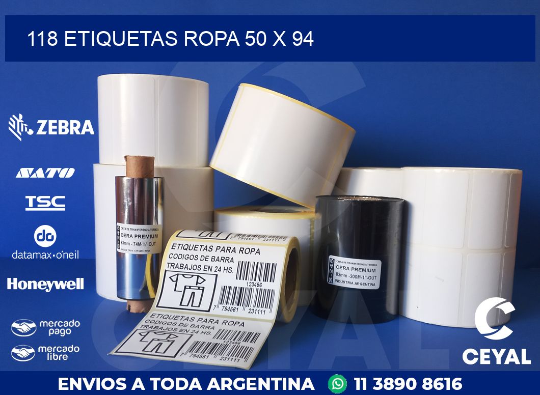118 ETIQUETAS ROPA 50 x 94