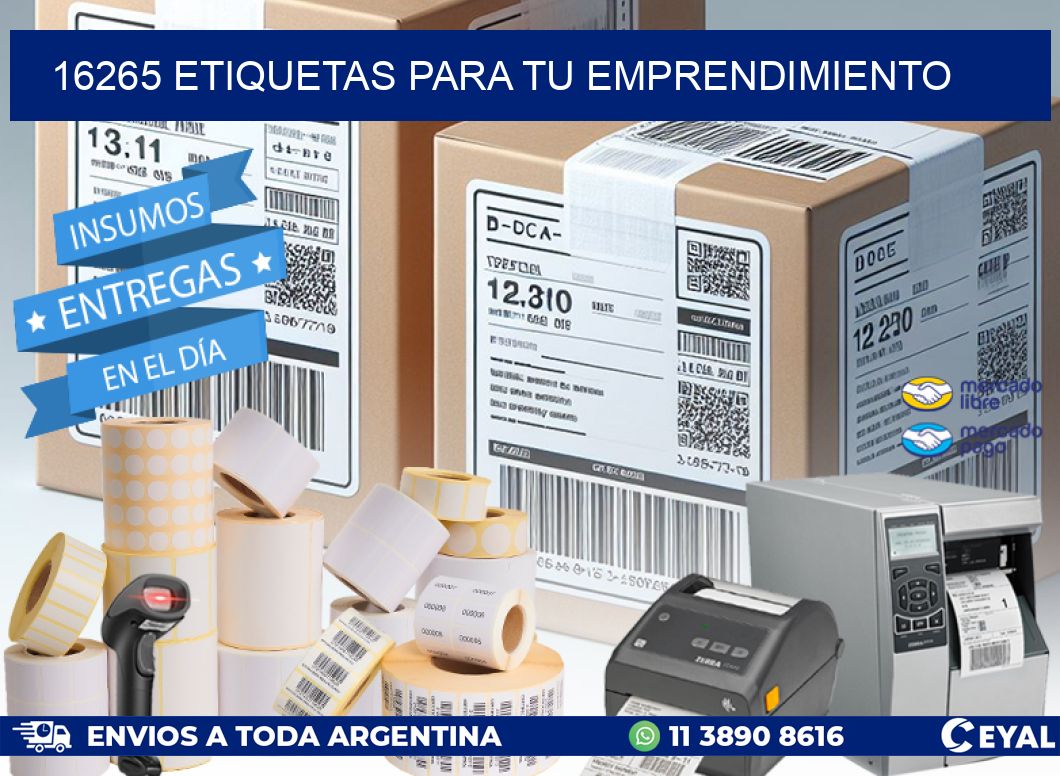16265 ETIQUETAS PARA TU EMPRENDIMIENTO