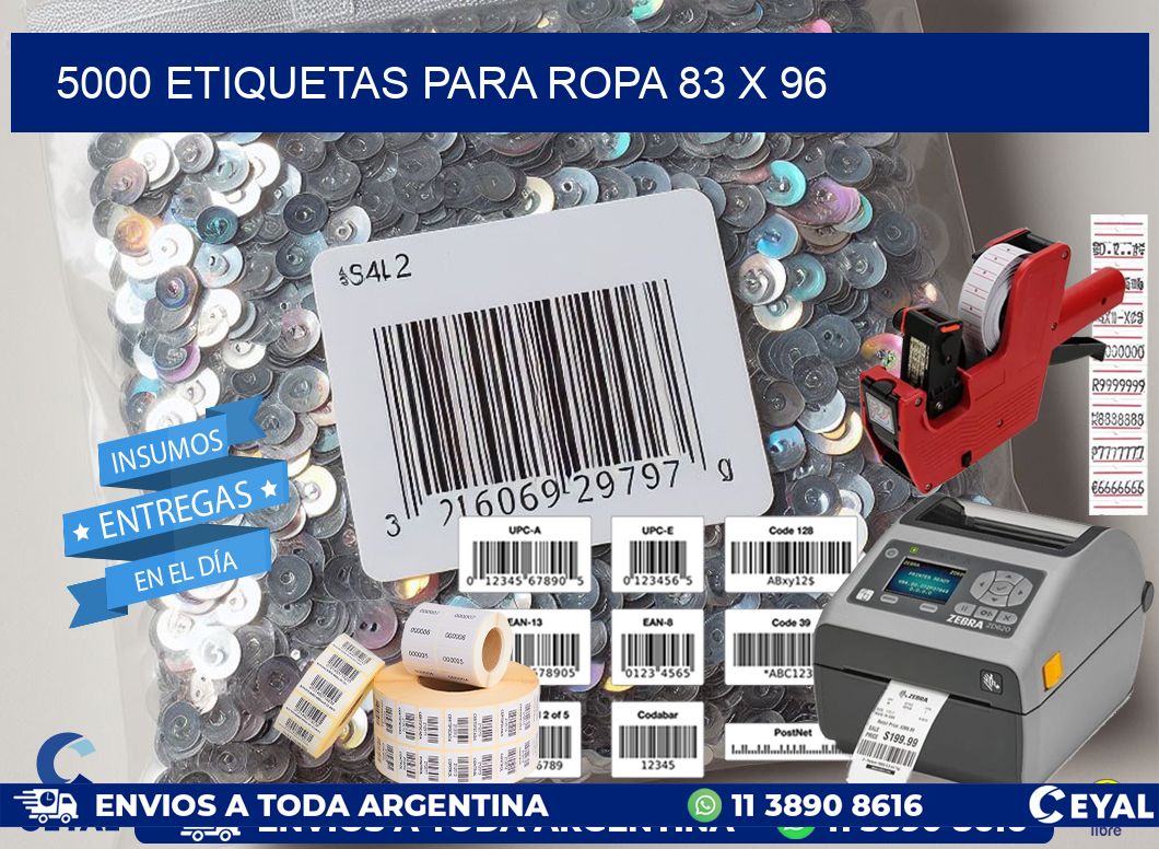 5000 ETIQUETAS PARA ROPA 83 x 96