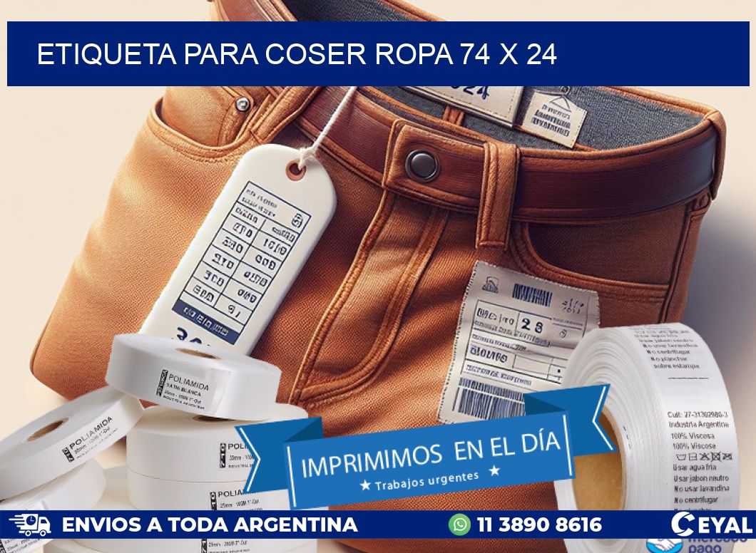 ETIQUETA PARA COSER ROPA 74 x 24