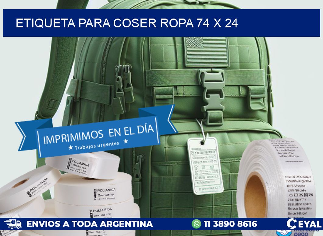 ETIQUETA PARA COSER ROPA 74 x 24