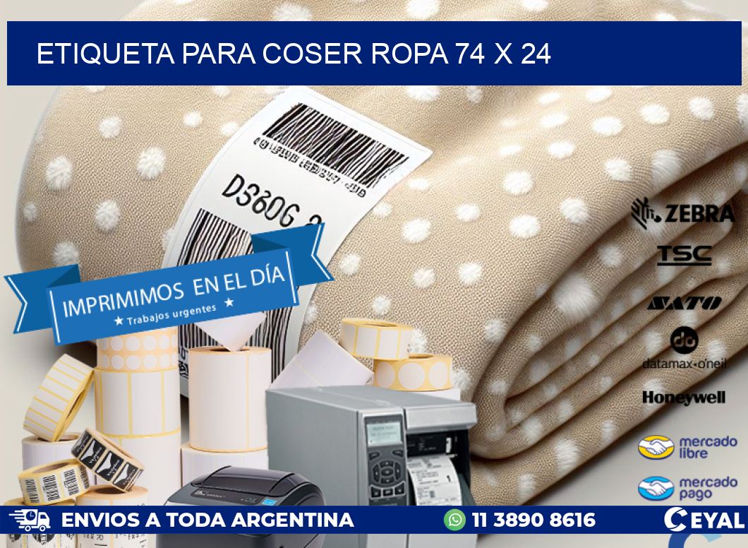 ETIQUETA PARA COSER ROPA 74 x 24