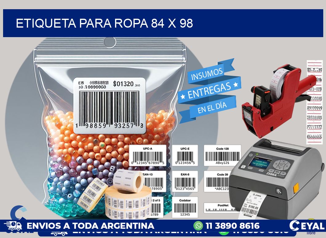 ETIQUETA PARA ROPA 84 x 98