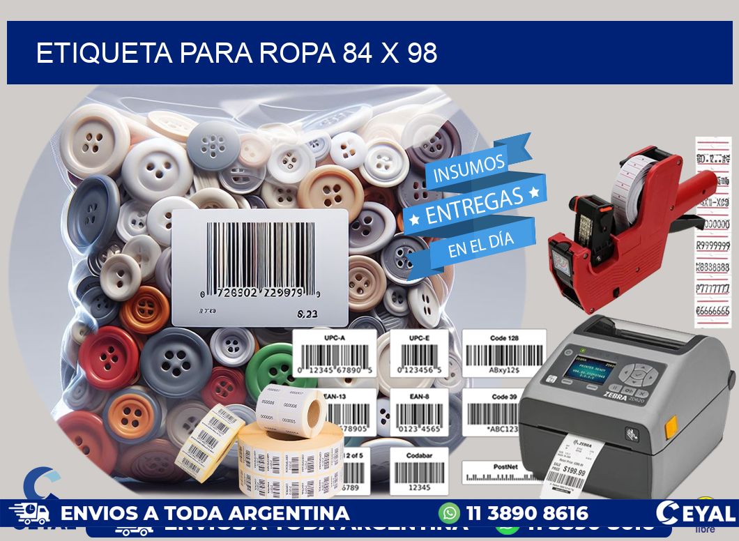 ETIQUETA PARA ROPA 84 x 98