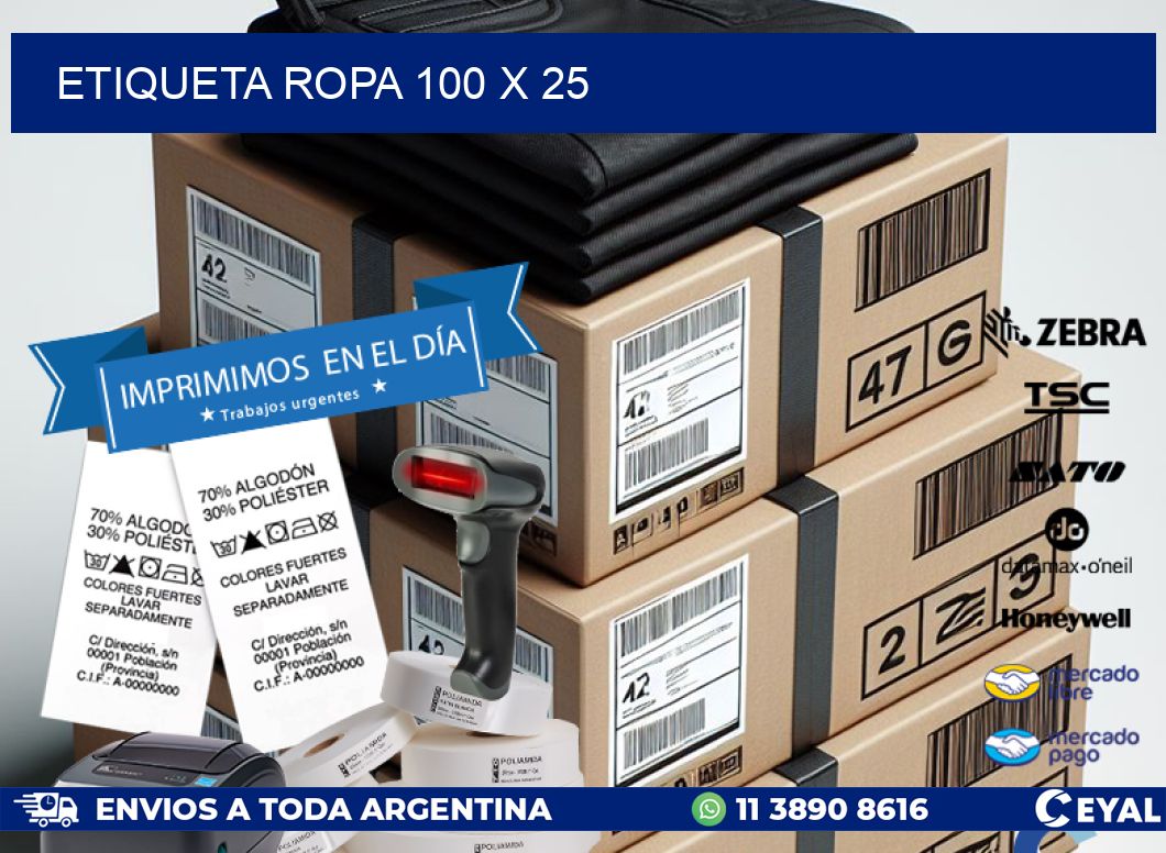 ETIQUETA ROPA 100 x 25