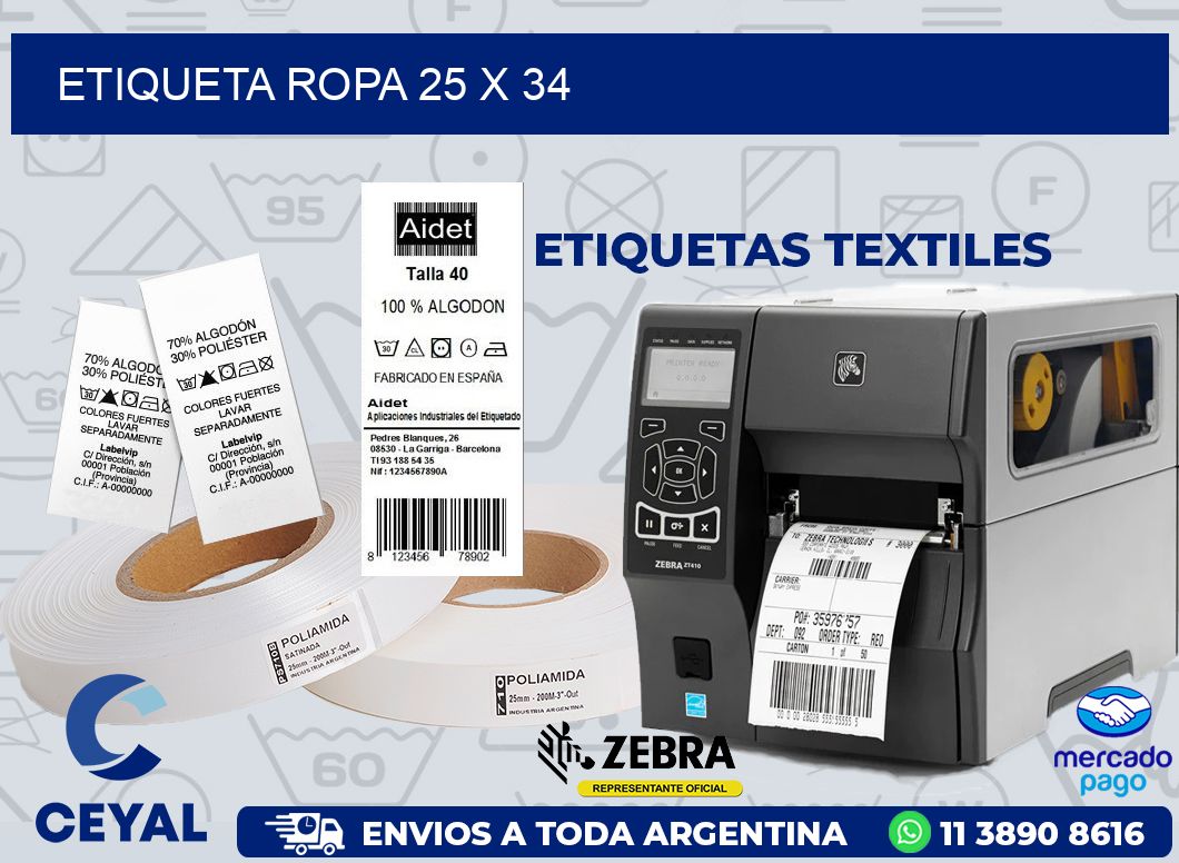 ETIQUETA ROPA 25 x 34